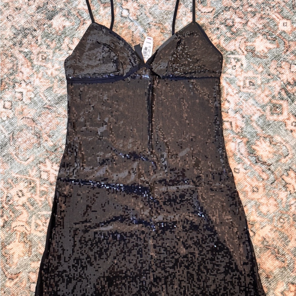 Victoria's Secret Black Sequin Chemise